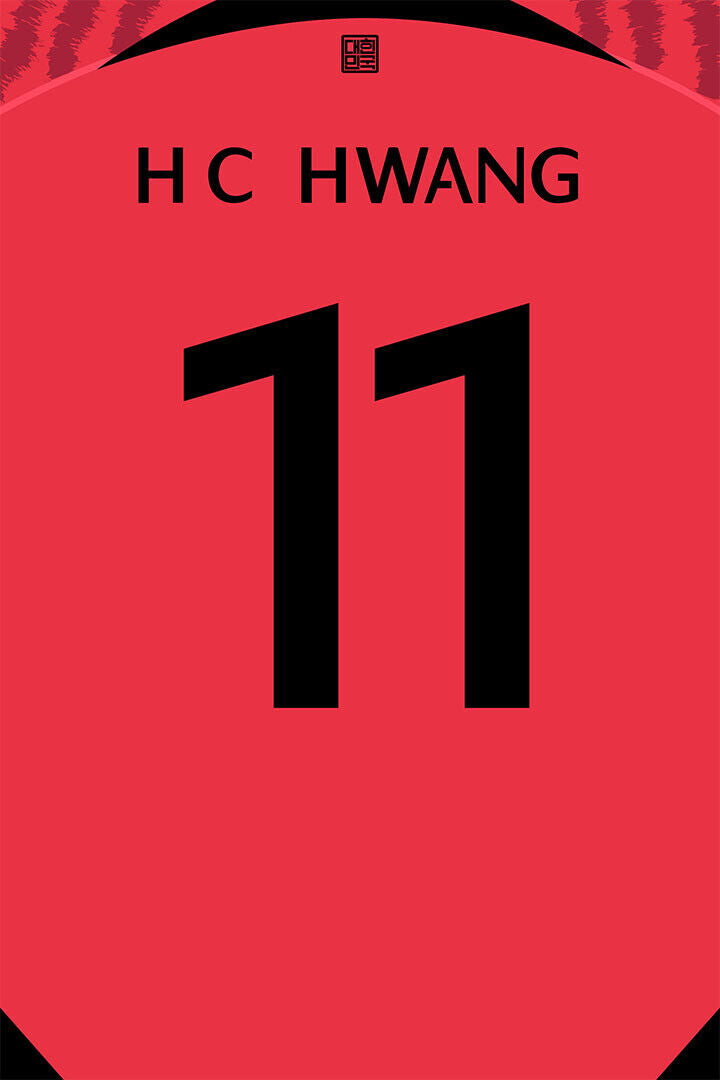 South Korea #11 Hwang Hee Chan World Soccer Championship Poster Wall Art Print Home Wall Decor - xonomax