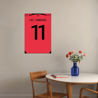 South Korea #11 Hwang Hee Chan World Soccer Championship Poster Wall Art Print Home Wall Decor - xonomax