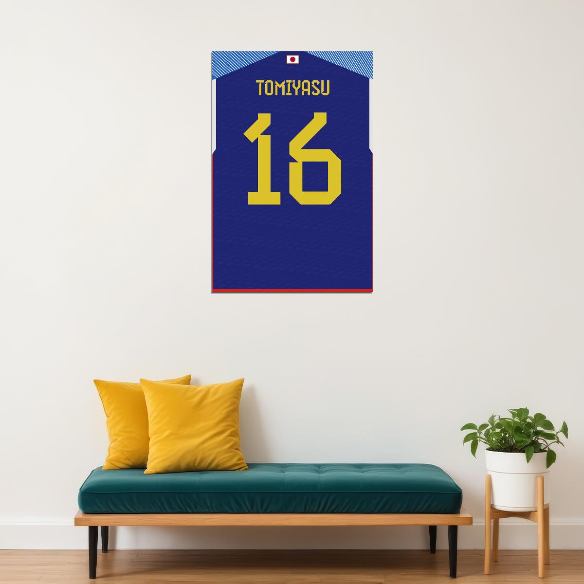 Japan #16 Takehiro Tomiyasu World Soccer Championship Poster Wall Art Print Home Wall Decor - xonomax