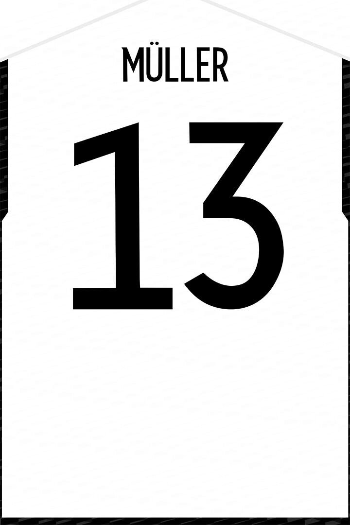 Germany #13 Thomas Muller World Soccer Championship Poster Wall Art Print Home Wall Decor - xonomax