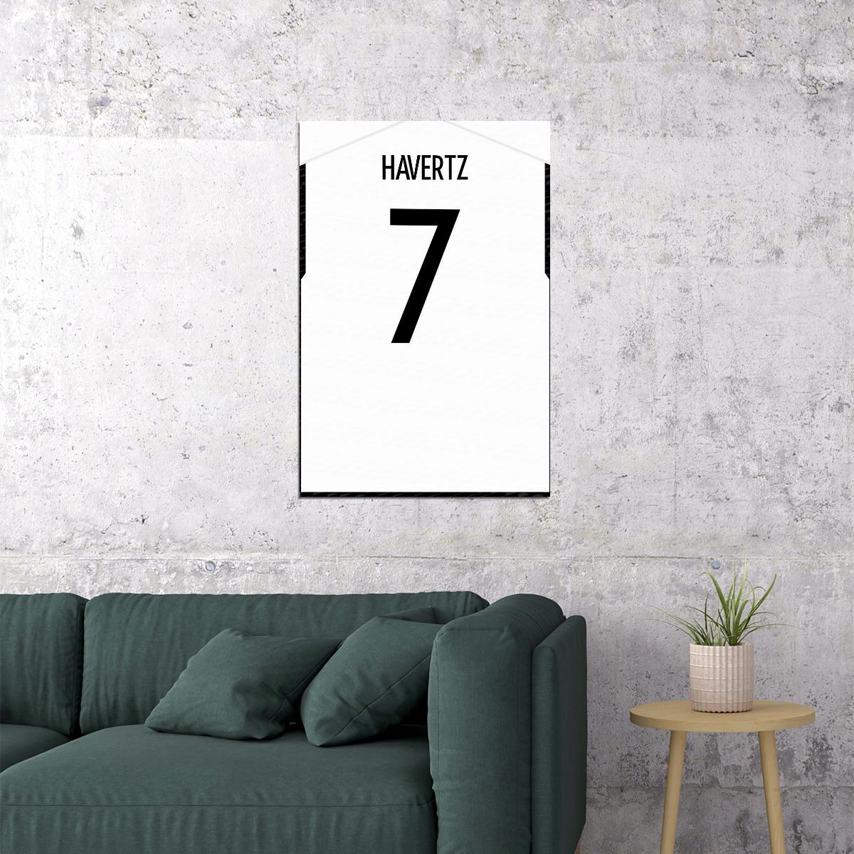 Germany #7 Kai Havertz World Soccer Championship Poster Wall Art Print Home Wall Decor - xonomax