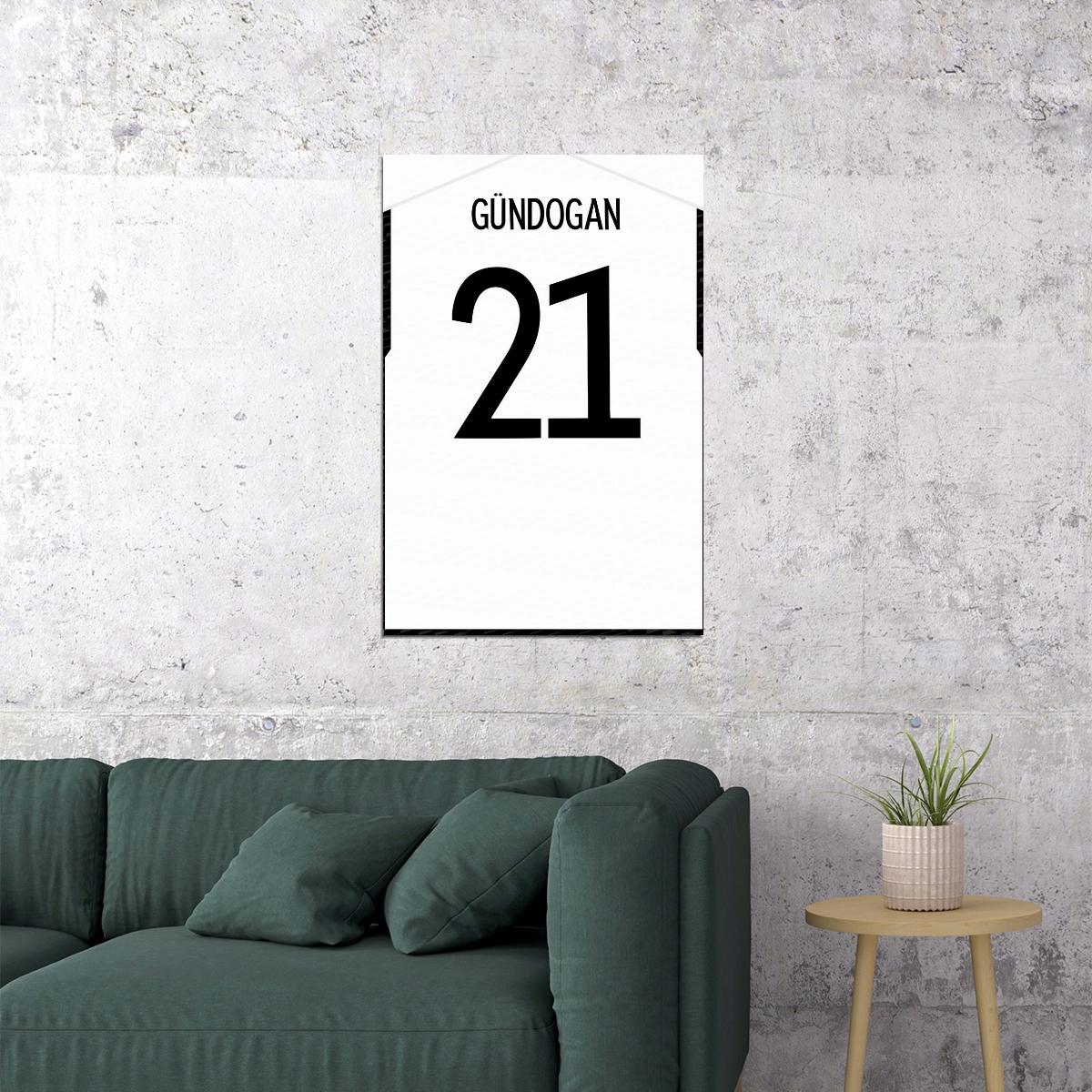 Germany #21 Ilkay Gundogan World Soccer Championship Poster Wall Art Print Home Wall Decor - xonomax