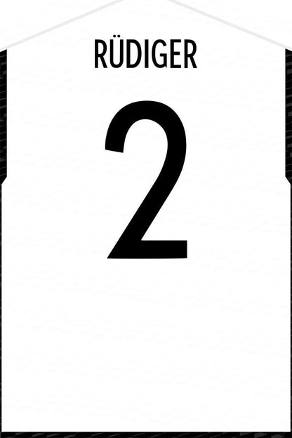 Germany #2 Antonio Rudiger World Soccer Championship Poster Wall Art Print Home Wall Decor - xonomax