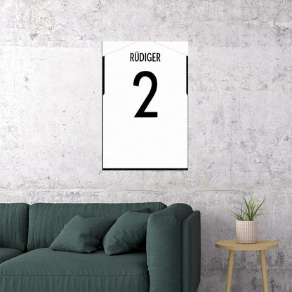 Germany #2 Antonio Rudiger World Soccer Championship Poster Wall Art Print Home Wall Decor - xonomax