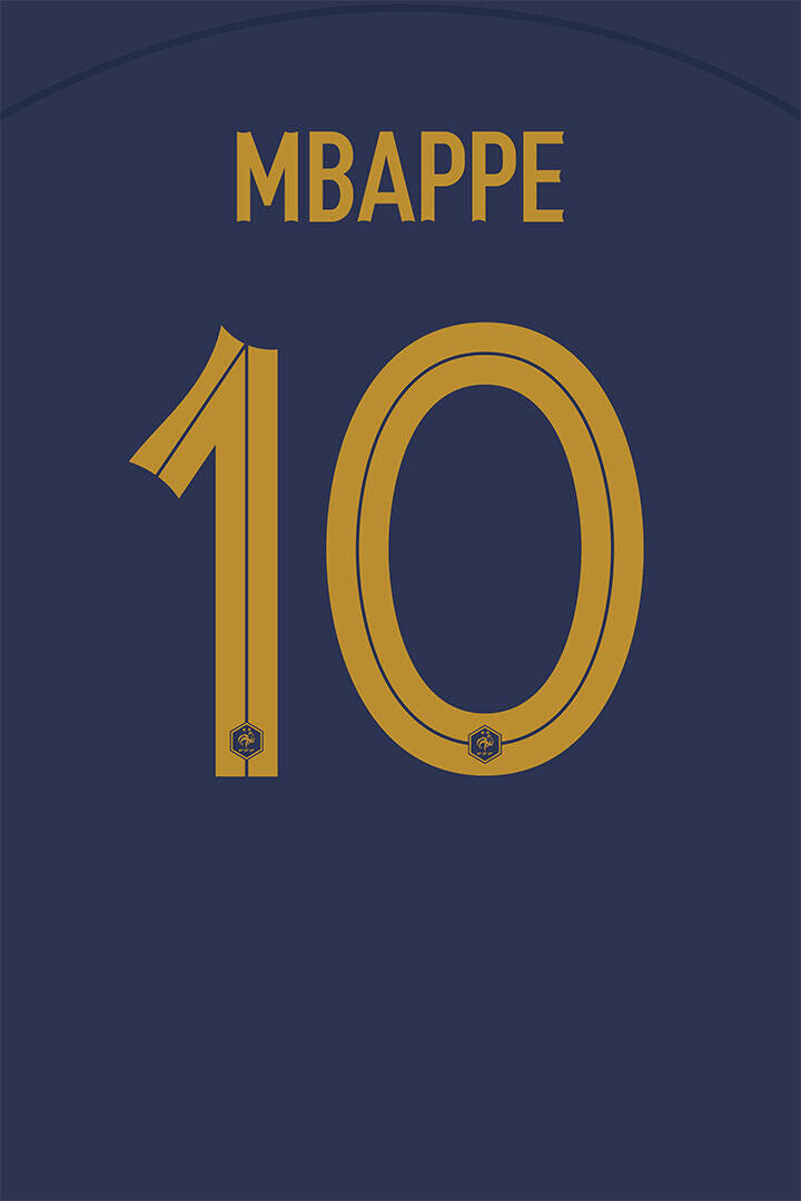 France #10 Kylian Mbappe World Soccer Championship Poster Wall Art Print Home Wall Decor - xonomax