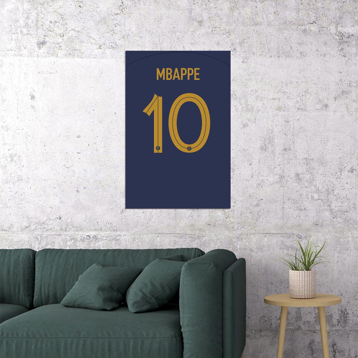 France #10 Kylian Mbappe World Soccer Championship Poster Wall Art Print Home Wall Decor - xonomax