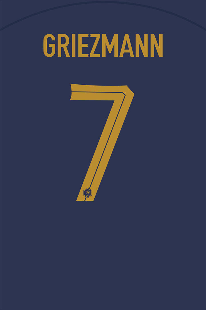 France #7 Antoine Griezmann World Soccer Championship Poster Wall Art Print Home Wall Decor - xonomax