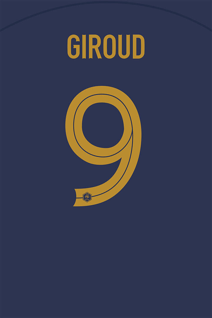 France #9 Olivier Giroud World Soccer Championship Poster Wall Art Print Home Wall Decor - xonomax