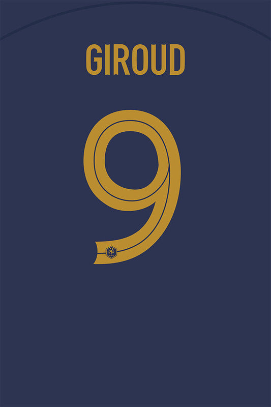 France #9 Olivier Giroud World Soccer Championship Poster Wall Art Print Home Wall Decor - xonomax