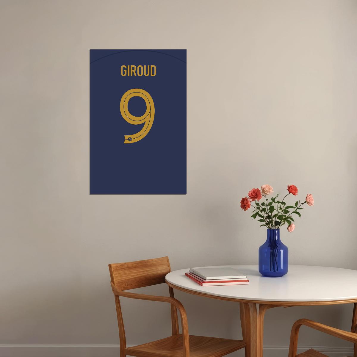 France #9 Olivier Giroud World Soccer Championship Poster Wall Art Print Home Wall Decor - xonomax