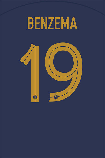 France #19 Karim Benzema World Soccer Championship Poster Wall Art Print Home Wall Decor - xonomax