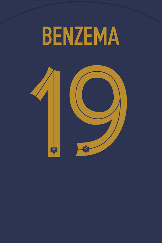 France #19 Karim Benzema World Soccer Championship Poster Wall Art Print Home Wall Decor - xonomax