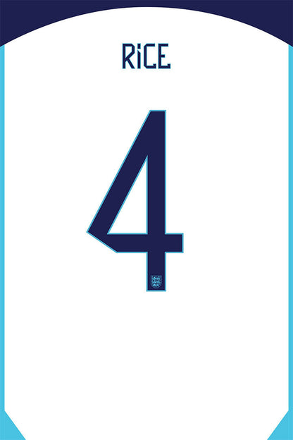 England #4 Declan Rice World Soccer Championship Poster Wall Art Print Home Wall Decor - xonomax