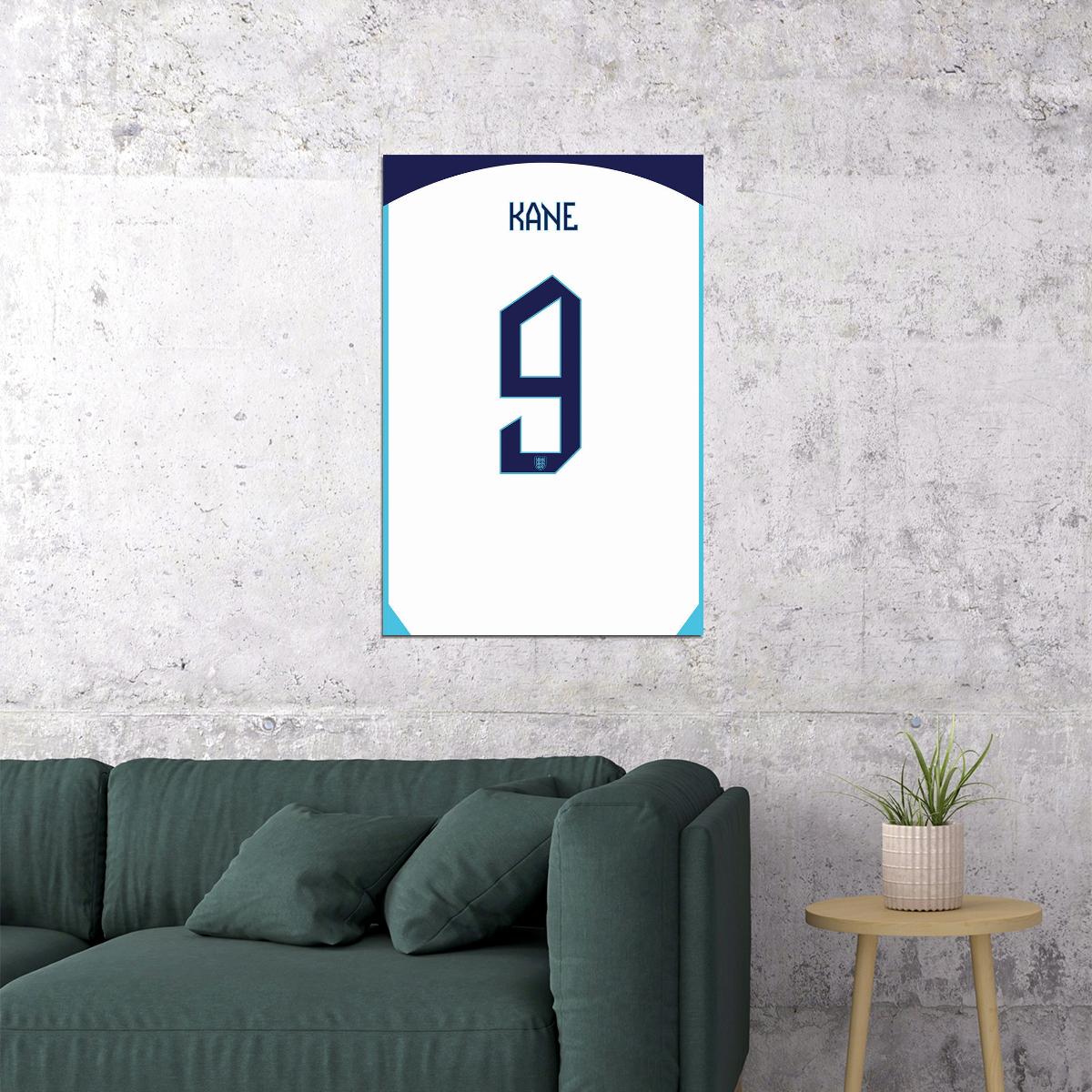 Harry Kane #9 England World Soccer Championship Poster Wall Art Print Home Wall Decor - xonomax