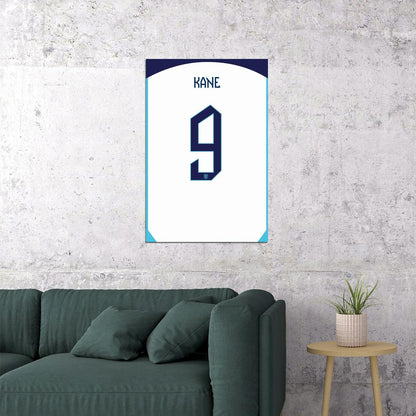 Harry Kane #9 England World Soccer Championship Poster Wall Art Print Home Wall Decor - xonomax
