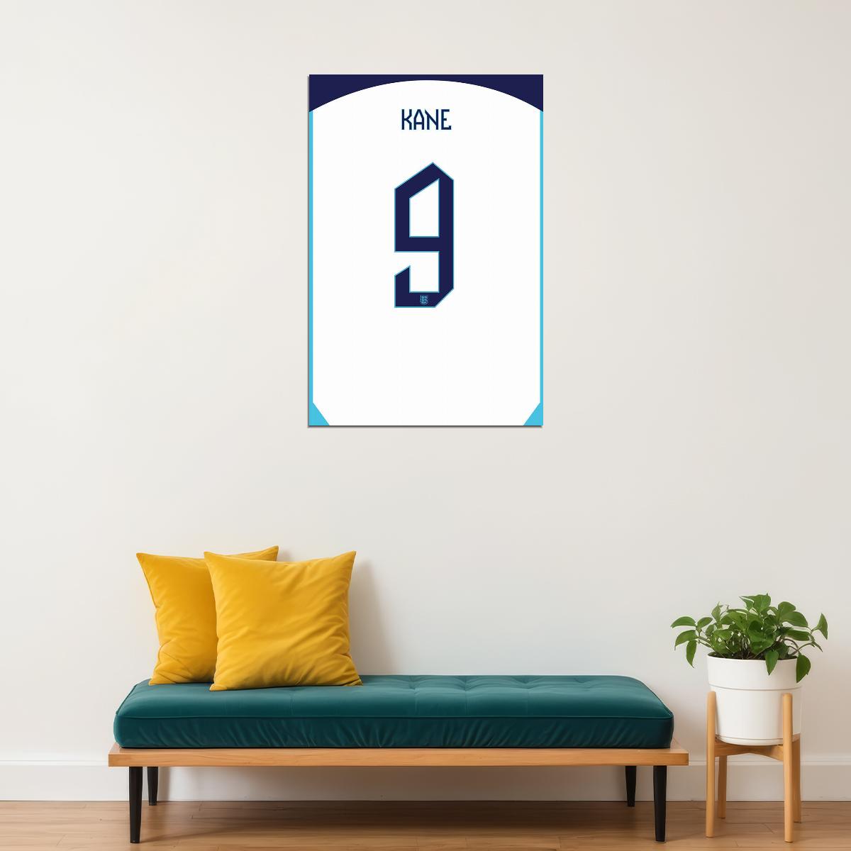 Harry Kane #9 England World Soccer Championship Poster Wall Art Print Home Wall Decor - xonomax