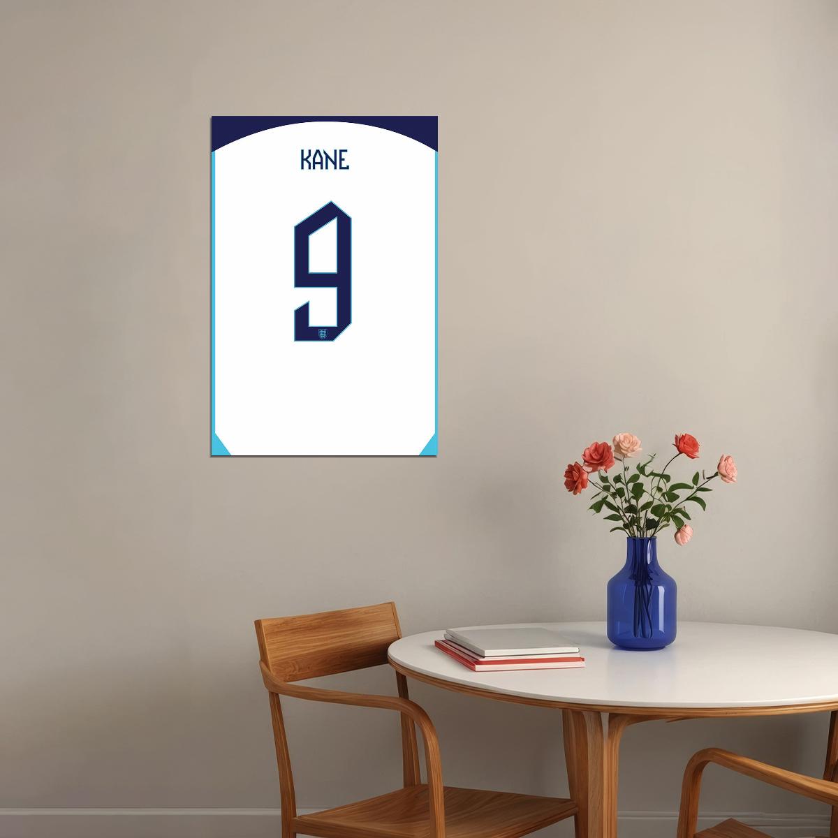 Harry Kane #9 England World Soccer Championship Poster Wall Art Print Home Wall Decor - xonomax