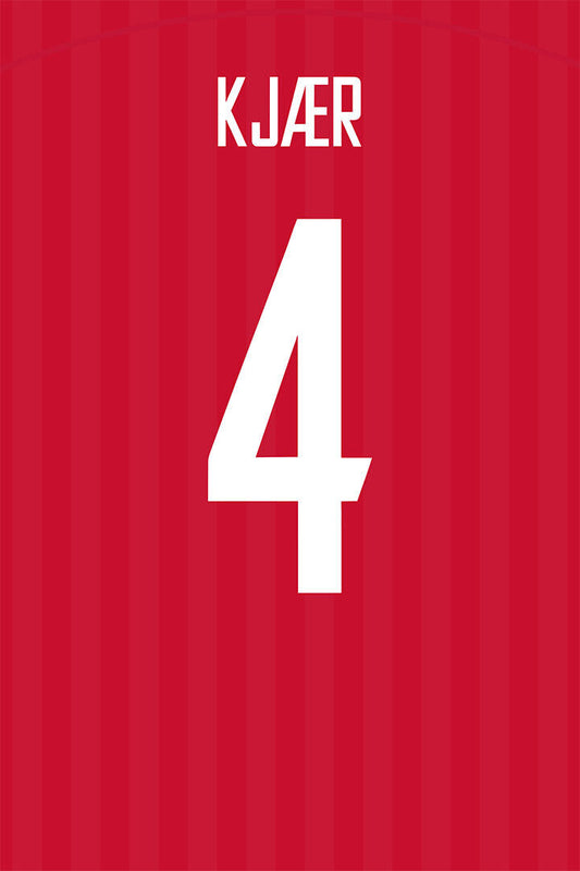 Denmark #4 Simon Kjaer World Soccer Championship Poster Wall Art Print Home Wall Decor - xonomax