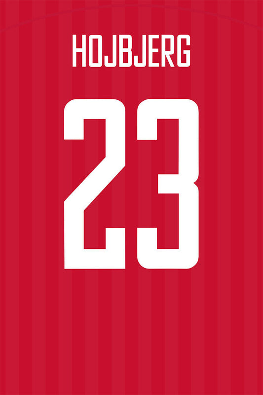 Denmark #23 Pierre Emile World Soccer Championship Poster Wall Art Print Home Wall Decor - xonomax