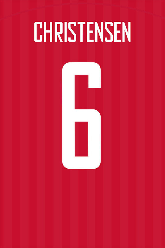 Denmark #6 Andreas Christensen World Soccer Championship Poster Wall Art Print Home Wall Decor - xonomax