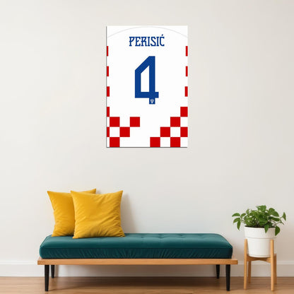 Croatia #4 Ivan Perisic World Soccer Championship Poster Wall Art Print Home Wall Decor - xonomax