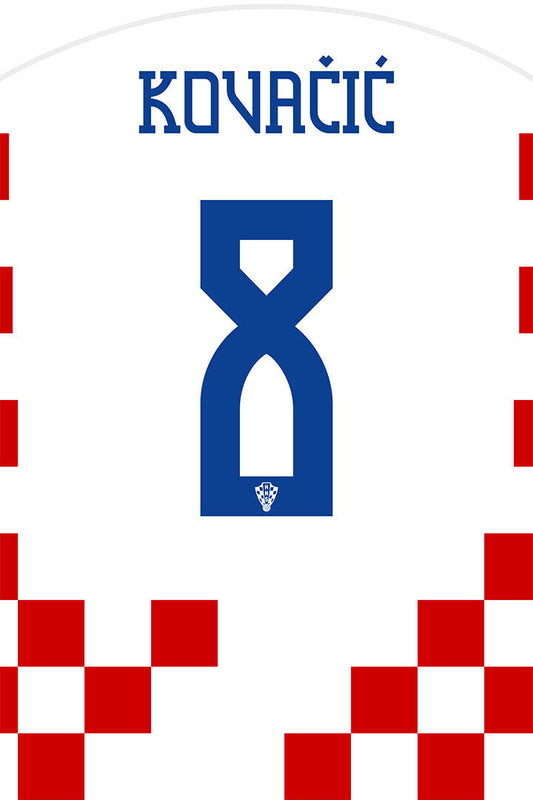 Croatia #8 Mateo Kovacic World Soccer Championship Poster Wall Art Print Home Wall Decor - xonomax