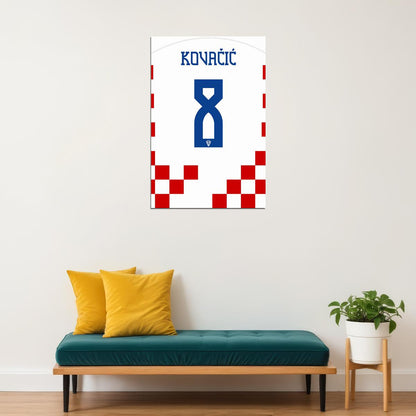 Croatia #8 Mateo Kovacic World Soccer Championship Poster Wall Art Print Home Wall Decor - xonomax
