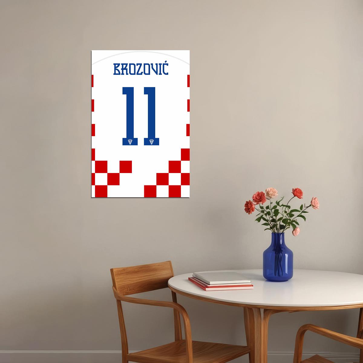 Croatia #11 Marcelo Brozovic World Soccer Championship Poster Wall Art Print Home Wall Decor - xonomax
