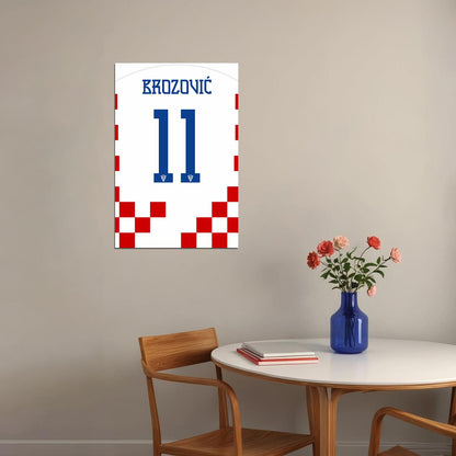 Croatia #11 Marcelo Brozovic World Soccer Championship Poster Wall Art Print Home Wall Decor - xonomax