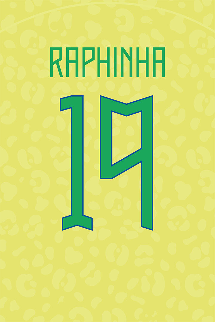 Brazil #19 Raphinha World Soccer Championship Poster Wall Art Print Home Wall Decor - xonomax