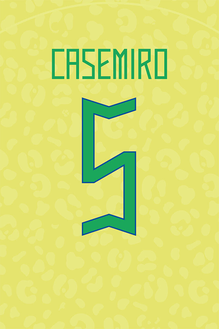 Brazil #5 Carlos Casimiro World Soccer Championship Poster Wall Art Print Home Wall Decor - xonomax