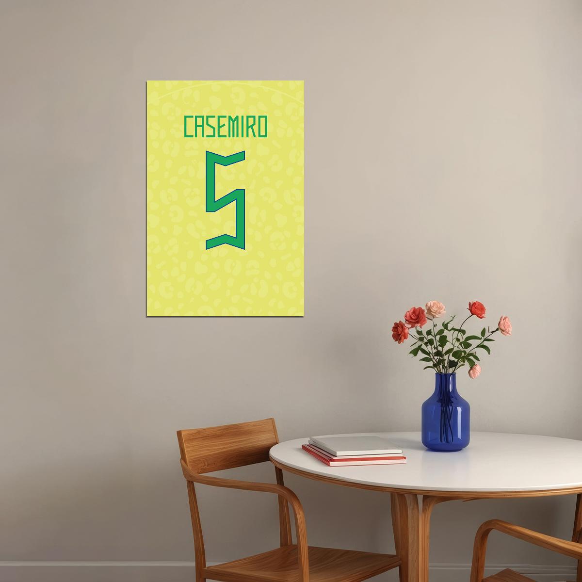 Brazil #5 Carlos Casimiro World Soccer Championship Poster Wall Art Print Home Wall Decor - xonomax