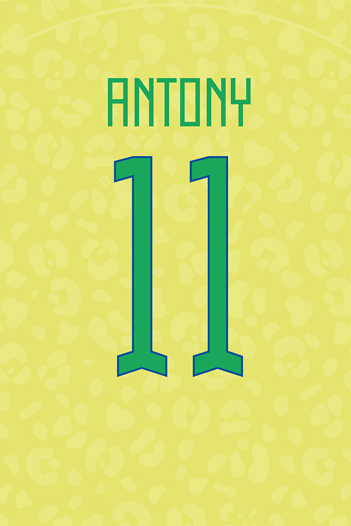Brazil #11 Antony Matheus World Soccer Championship Poster Wall Art Print Home Wall Decor - xonomax
