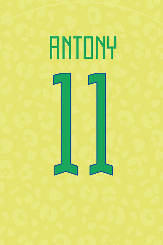 Brazil #11 Antony Matheus World Soccer Championship Poster Wall Art Print Home Wall Decor - xonomax