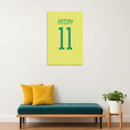 Brazil #11 Antony Matheus World Soccer Championship Poster Wall Art Print Home Wall Decor - xonomax