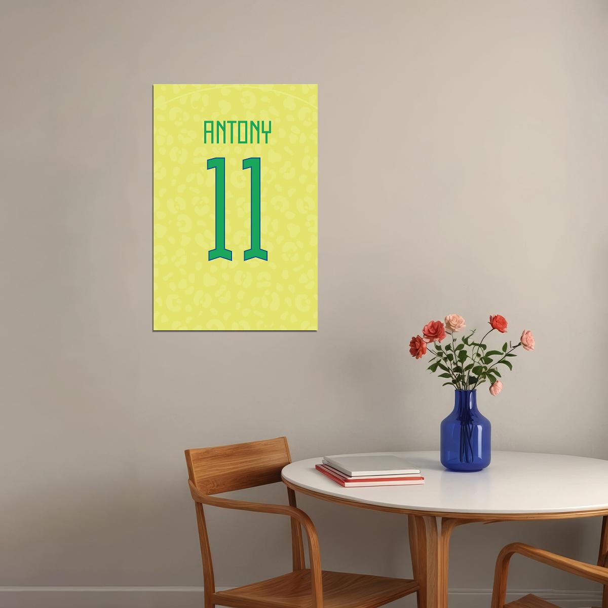 Brazil #11 Antony Matheus World Soccer Championship Poster Wall Art Print Home Wall Decor - xonomax