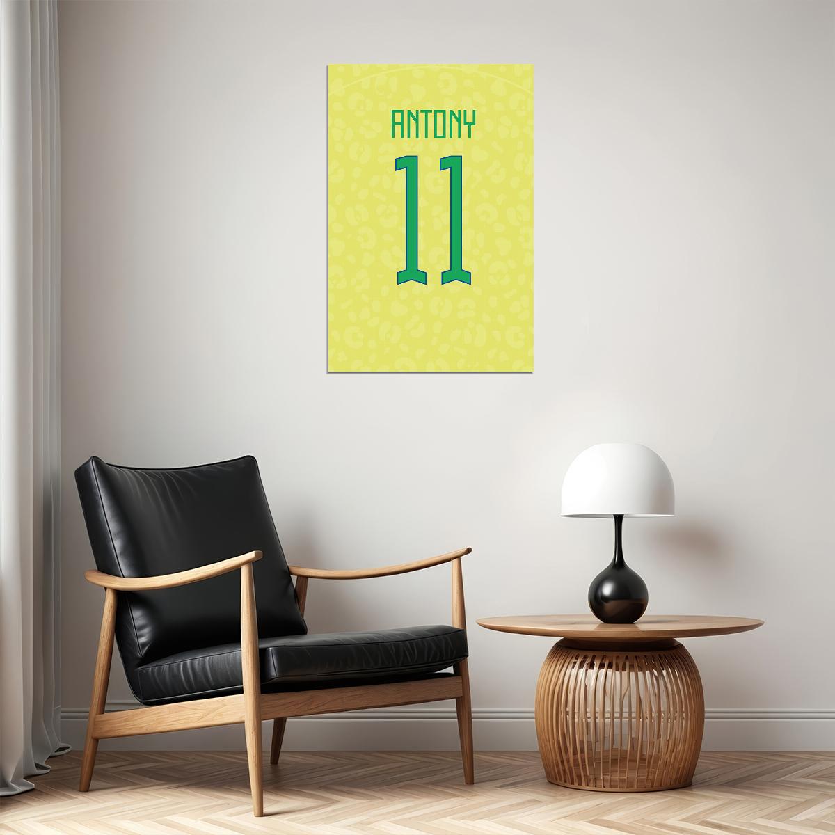 Brazil #11 Antony Matheus World Soccer Championship Poster Wall Art Print Home Wall Decor - xonomax
