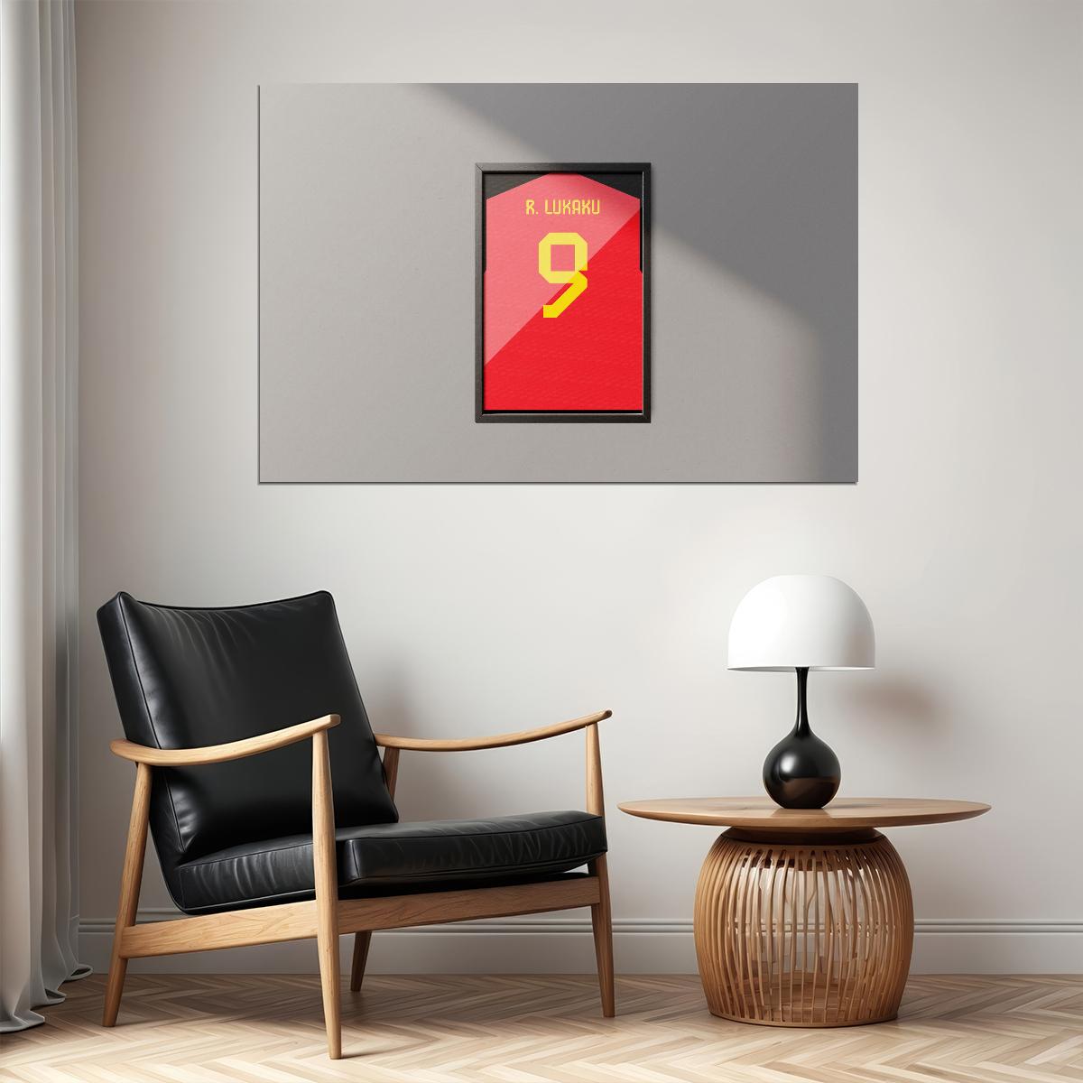 Belgium #9 Romelu Lukaku World Soccer Championship Poster Wall Art Print Home Wall Decor