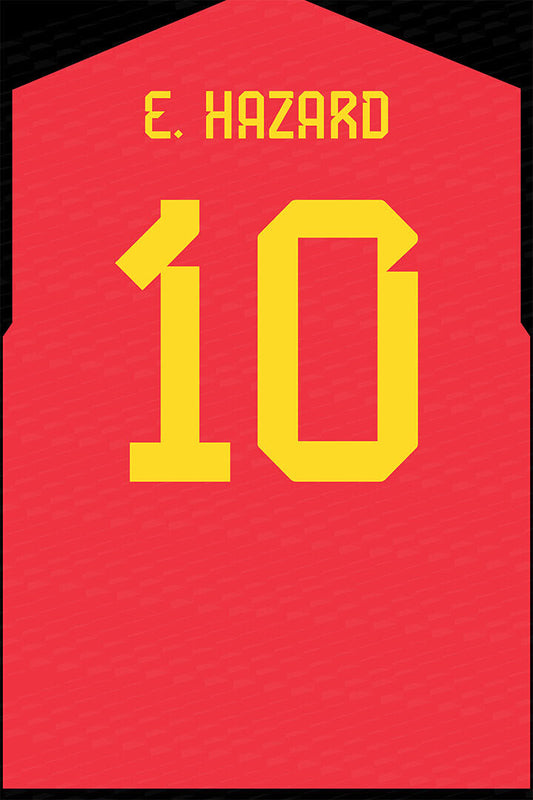 Belgium #10 Eden Hazard World Soccer Championship Poster Wall Art Print Home Wall Decor - xonomax