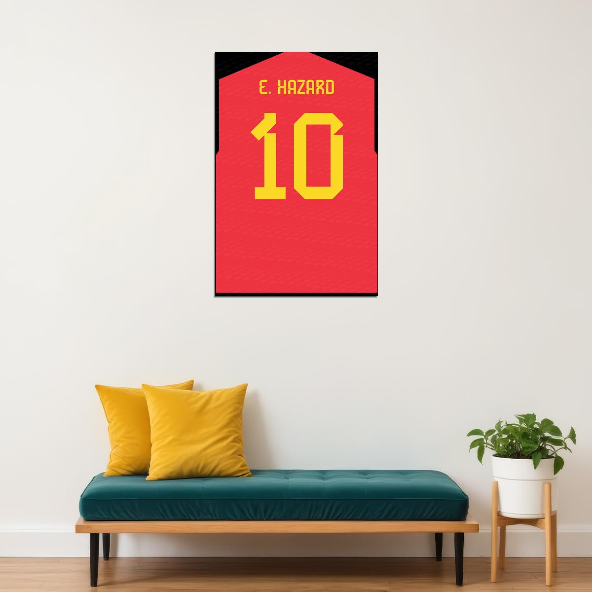 Belgium #10 Eden Hazard World Soccer Championship Poster Wall Art Print Home Wall Decor - xonomax