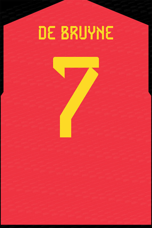 Belgium #7 Kevin De Bruyne World Soccer Championship Poster Wall Art Print Home Wall Decor - xonomax