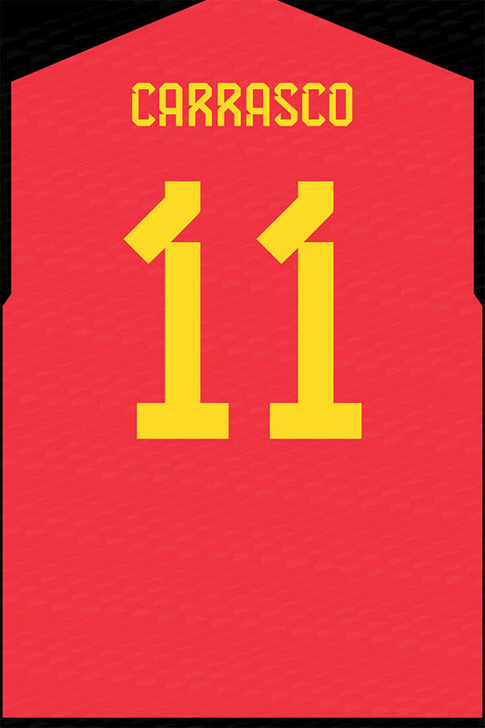 Belgium #11 Yannick Carrasco World Soccer Championship Poster Wall Art Print Home Wall Decor - xonomax