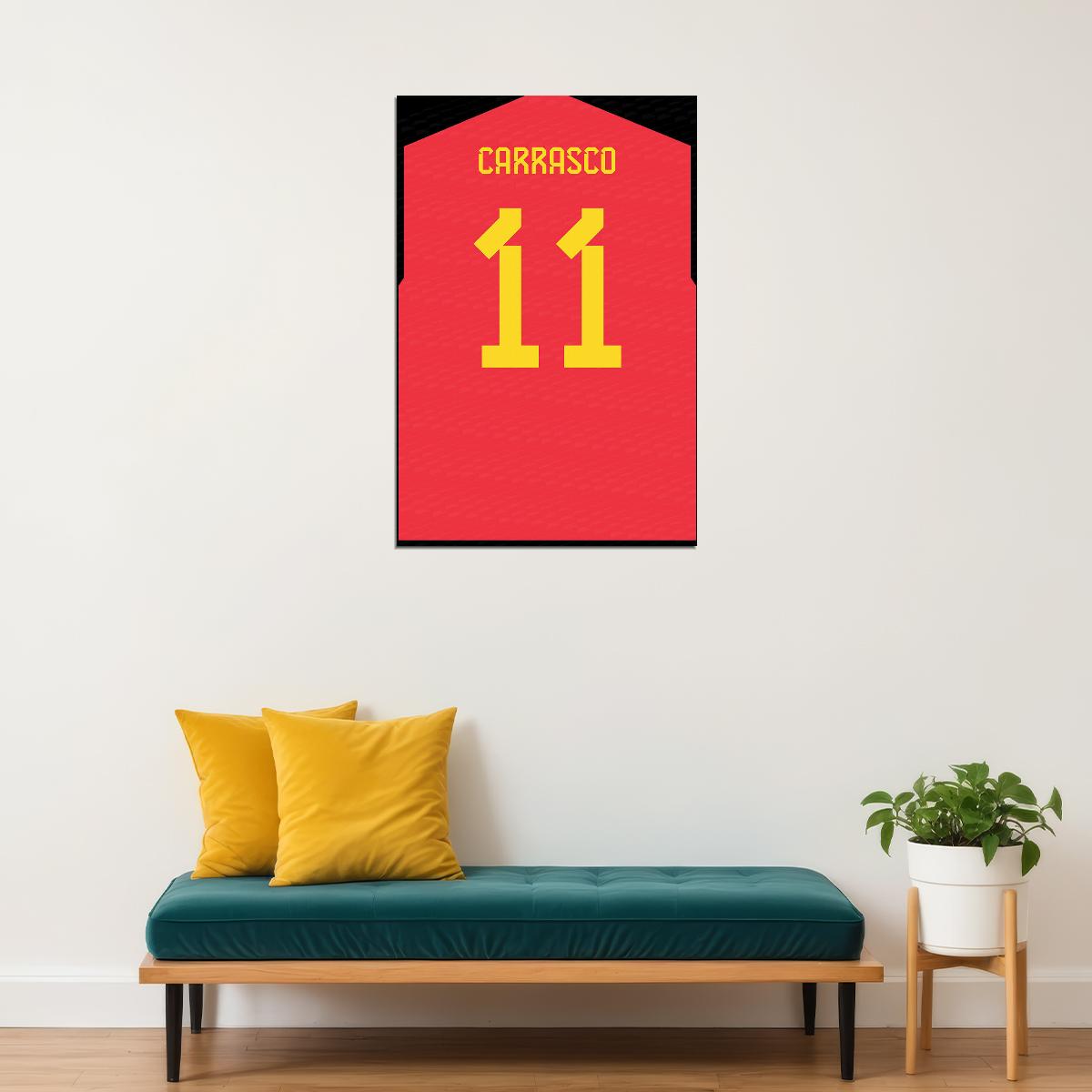 Belgium #11 Yannick Carrasco World Soccer Championship Poster Wall Art Print Home Wall Decor - xonomax