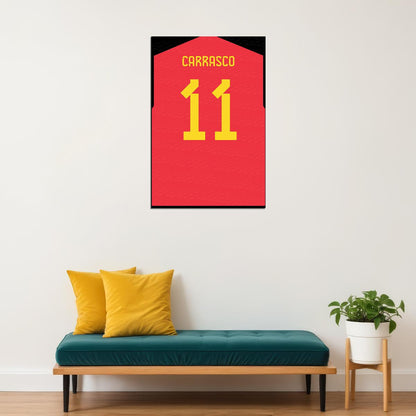 Belgium #11 Yannick Carrasco World Soccer Championship Poster Wall Art Print Home Wall Decor - xonomax