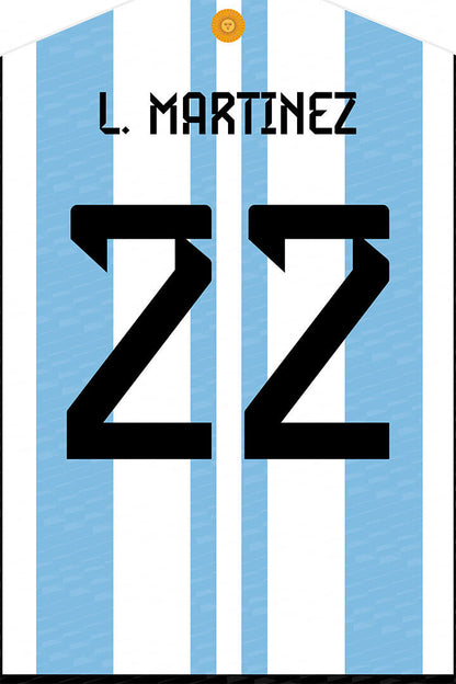Lisandro Martínez #22 Argentina World Soccer Championship Poster Wall Art Print Home Wall Decor - xonomax