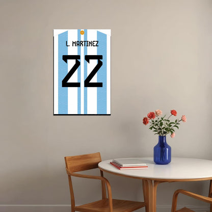 Lisandro Martínez #22 Argentina World Soccer Championship Poster Wall Art Print Home Wall Decor - xonomax