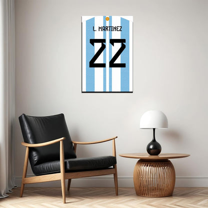 Lisandro Martínez #22 Argentina World Soccer Championship Poster Wall Art Print Home Wall Decor - xonomax