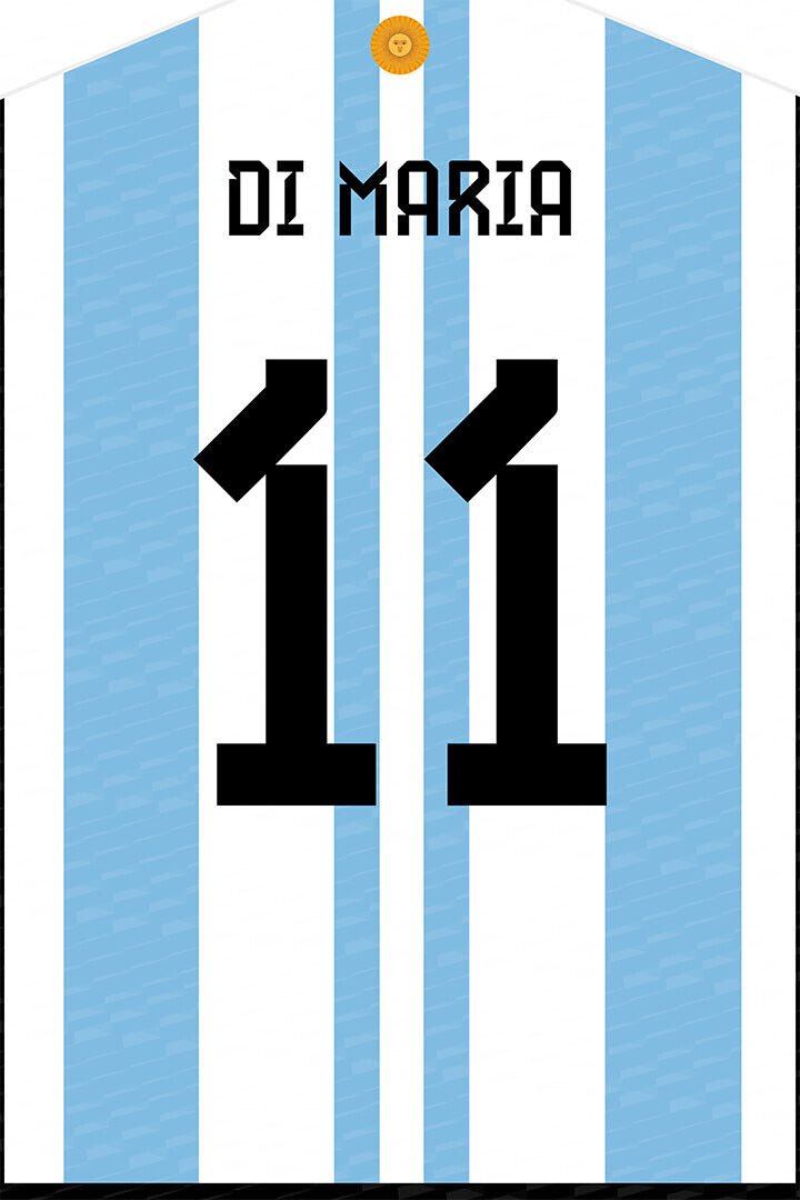 Angel Di Maria #11 Argentina World Soccer Championship Poster Wall Art Print Home Wall Decor - xonomax