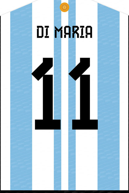 Angel Di Maria #11 Argentina World Soccer Championship Poster Wall Art Print Home Wall Decor - xonomax