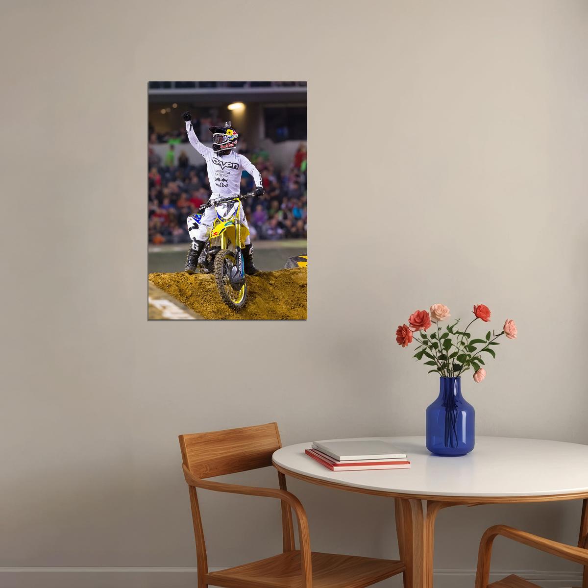 James Stewart Motorcycle Cross Country Sports Poster Wall Art Print Home Wall Decor - xonomax